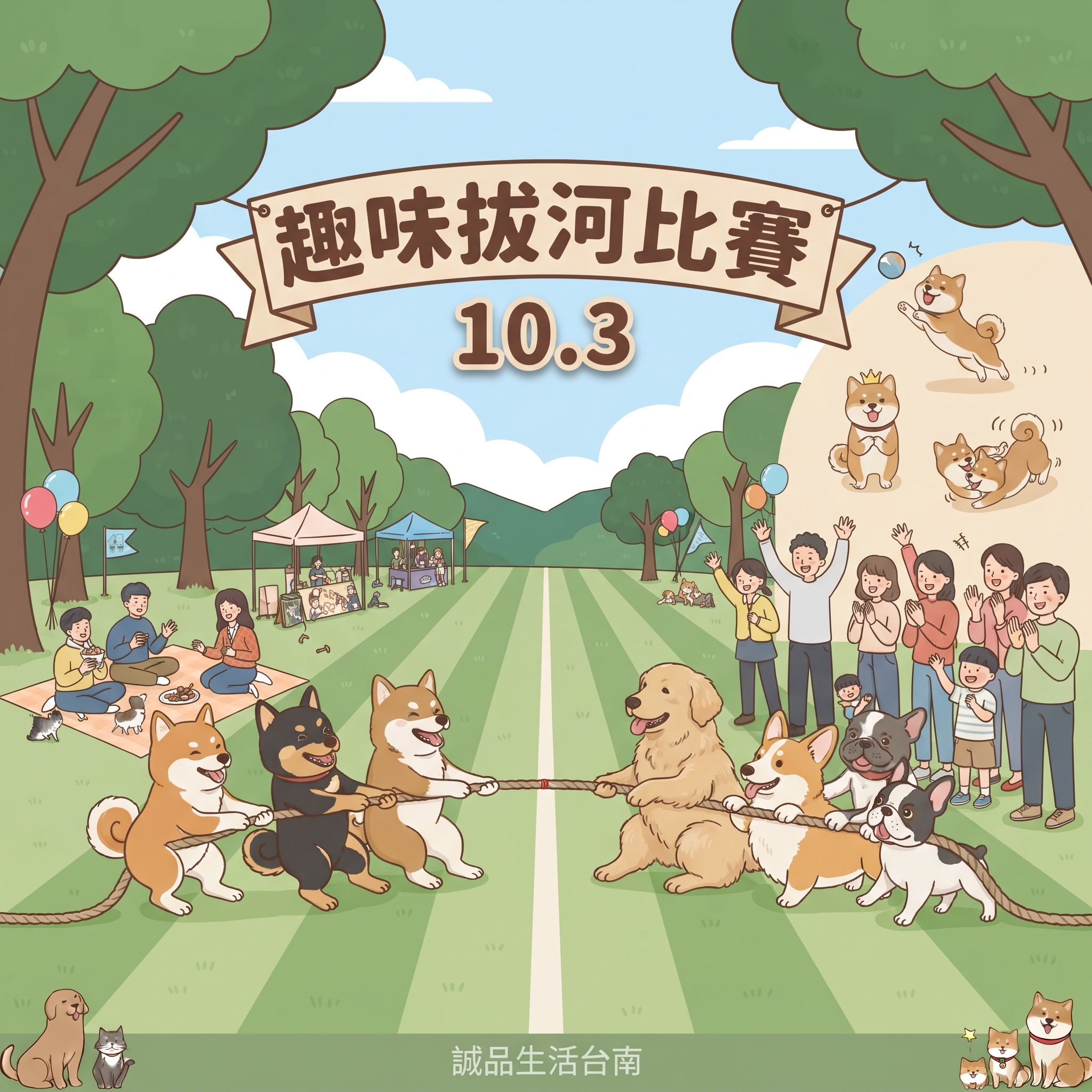 【趣味遊戲】拔河競賽{不限犬種)
