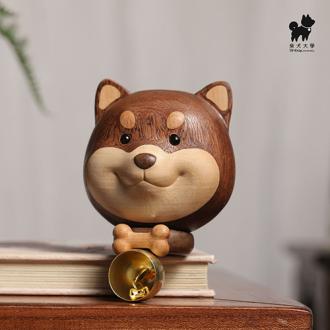 柴犬大學 木製柴犬造型風鈴 柴犬風鈴 實木門鈴 柴犬門鈴 風鈴吊飾 禮物 入厝禮 喬遷禮 柴柴(柴迷精選)