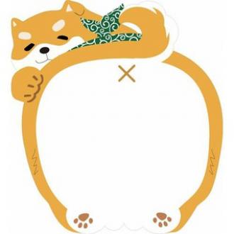 日本進口 柴犬造型磁鐵備忘錄附筆
