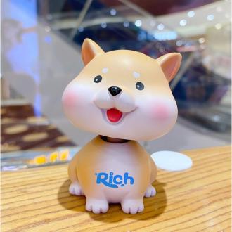 柴犬大學 - 招財柴犬搖頭擺飾 車上裝飾 送禮            