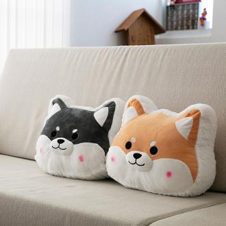 柴犬抱枕毛毯      
