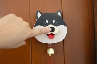 柴犬大學 按壓式實木門鈴 按按柴門鈴 風鈴 柴犬門鈴 入厝禮 木質掛飾  