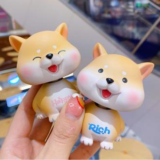柴犬大學 - 招財柴犬搖頭擺飾 車上裝飾 送禮            