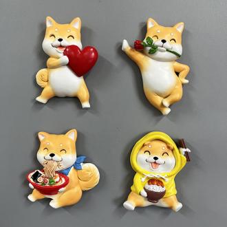 柴犬立體磁鐵(4入)